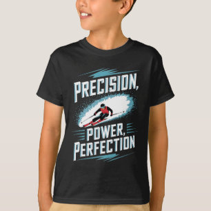 Camiseta Precisão Poder Perfeição Esqui Alpino 