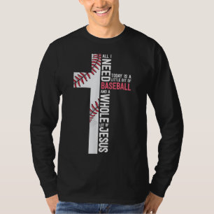 Camiseta Preciso De Beisebol E Jesus Mãe Dotando Cruz Crist