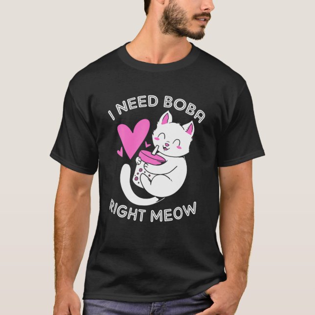 Camiseta Preciso de Boba Correto Boba Cat (Frente)