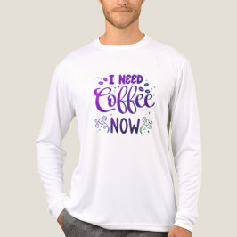 Camiseta Preciso De Café Agora Bella+Canvas Triplo Slee Lon