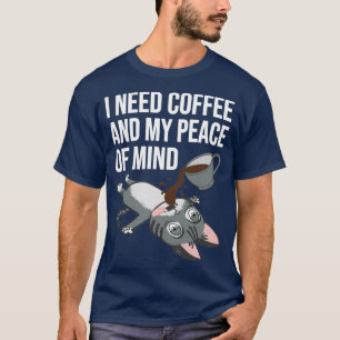 Camiseta Preciso De Café E Minha Paz De Mente Engraçada Bar