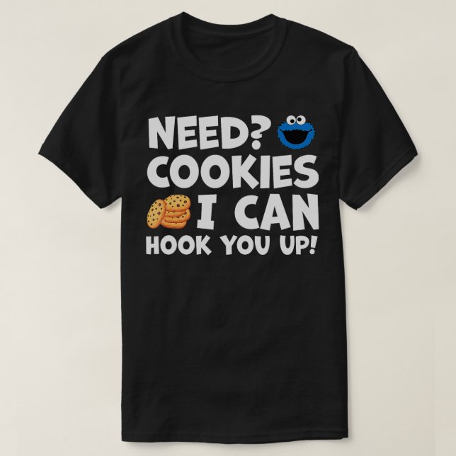 Camiseta Preciso De Cookies Que Eu Posso Te Enfiar Em Pasta (Frente do Design)