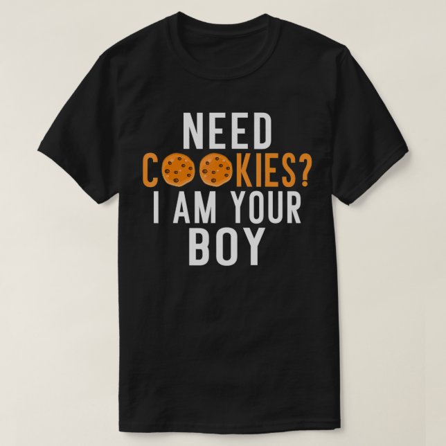Camiseta Preciso de Cookies, sou o seu Garoto Cookie 5365 (Frente do Design)