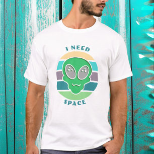 Camiseta Preciso De Espaço   Funny Vintage Alienígena Pun