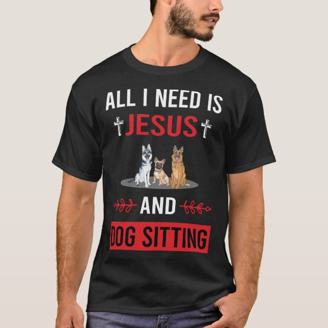 Camiseta Preciso de Jesus Cachorro Sentado (Frente)