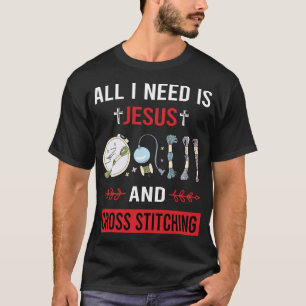 Camiseta Preciso de Jesus Cruzando Stitching