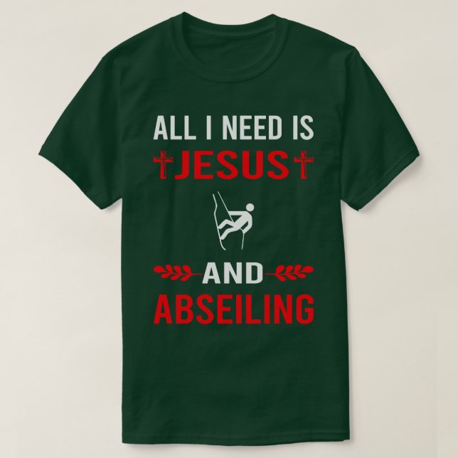 Camiseta Preciso De Jesus E Abseiling Abseil (Frente do Design)