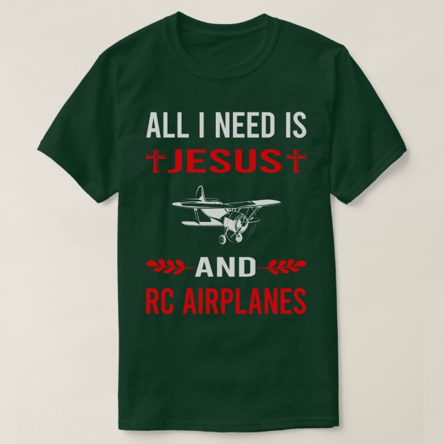 Camiseta Preciso De Jesus E Avião Avião Avião RC (Frente do Design)
