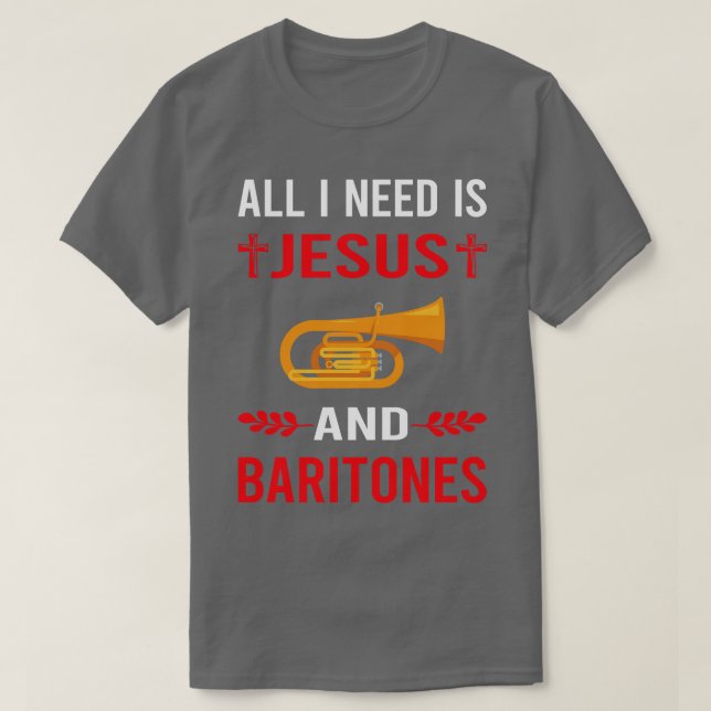 Camiseta Preciso De Jesus E Baritone Baritones (Frente do Design)