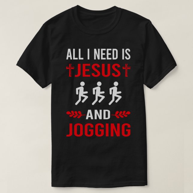 Camiseta Preciso De Jesus E Corrida Jog Jogger (Frente do Design)