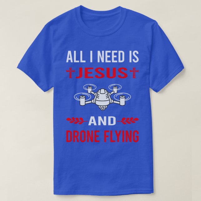 Camiseta Preciso De Jesus E Drones Voadores (Frente do Design)