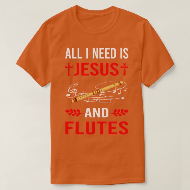 Camiseta Preciso De Jesus E Flute (Frente do Design)