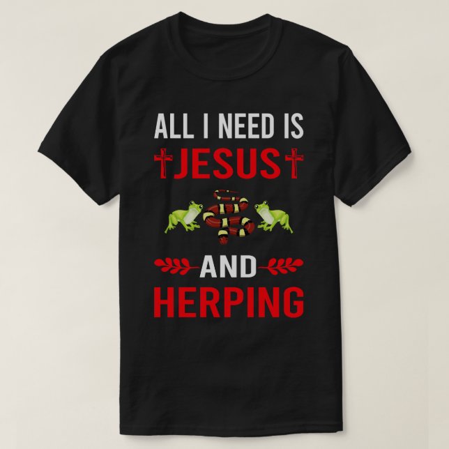Camiseta Preciso De Jesus E Herpetologista Herpetologista. (Frente do Design)
