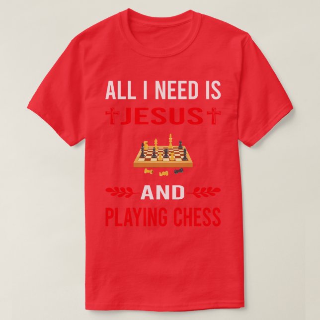 Camiseta Preciso De Jesus E Jogando Xadrez (Frente do Design)