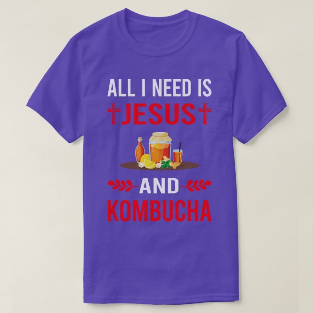 Camiseta Preciso De Jesus E Kombucha Booch (Frente do Design)