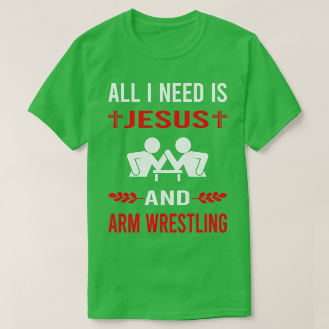 Camiseta Preciso De Jesus E Luta Armando Armwrestli (Frente do Design)