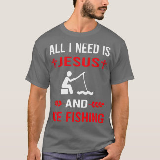 Camiseta Preciso De Jesus E Pesca De Gelo