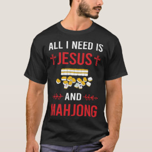 Camiseta Preciso de Jesus Mahjong Majong Mah Jong Mah Jongg