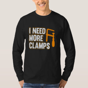 Camiseta Preciso de Mais Grampos Carpinteiro Carpintaria Ma