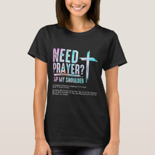 Camiseta Preciso De Oração Bata No Meu Ombro Homens Cristão