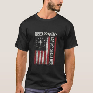 Camiseta Preciso de Oração Toque Meu Ombro Jesus Fé Cristã