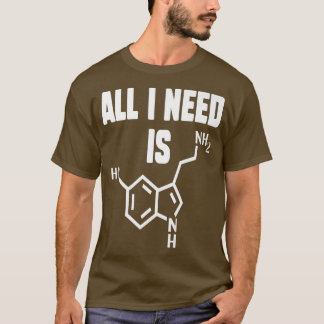 Camiseta Preciso De Serotonina Molécula Engraçada Depressão