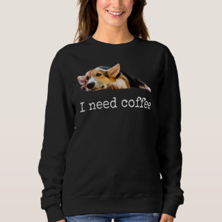 Camiseta Preciso De Um Café Cute Corgi Mãe Cachorro Pai