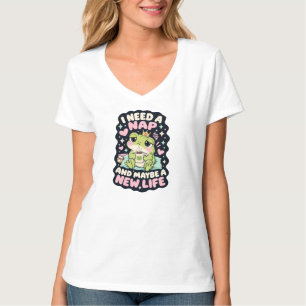 Camiseta Preciso de um cochilo e talvez de um humor de sapo