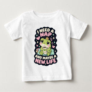 Camiseta Preciso de um cochilo e talvez de um humor de sapo