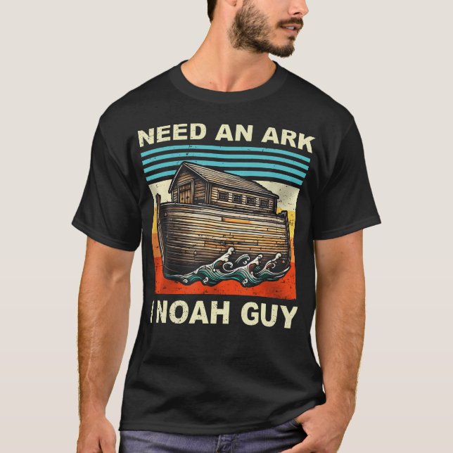 Camiseta Preciso de uma Arca Eu Cara Noé Cristão Deus Jesus (Frente)