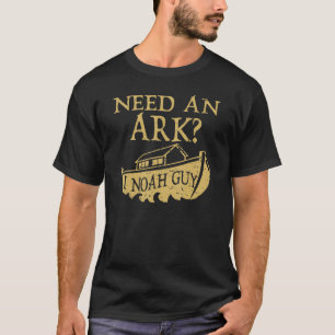 Camiseta Preciso De Uma Arca, Eu Noah, Cara, Bíblia Cristã.