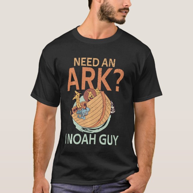 Camiseta Preciso De Uma Arca, Eu Noah Cara Humor Engraçado. (Frente)