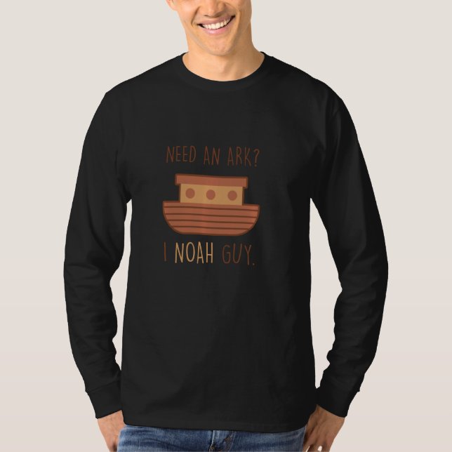 Camiseta Preciso De Uma Arca Eu Noah Cara Lança Sarcasmo Hu (Frente)
