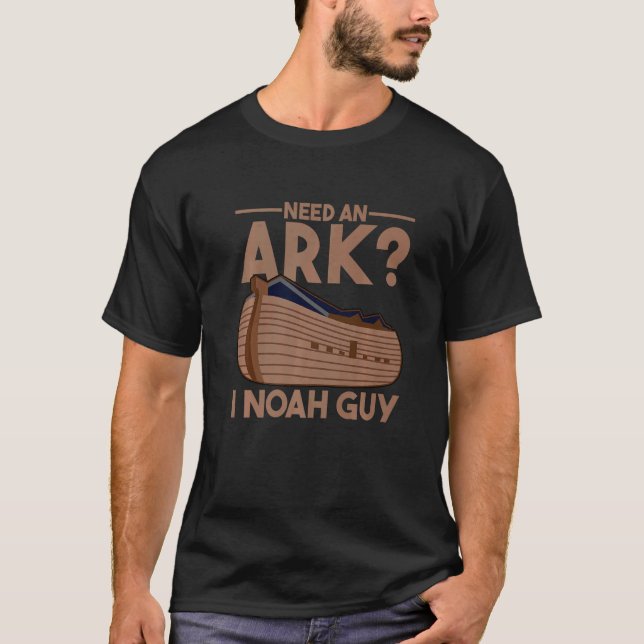Camiseta Preciso de uma Arca I Noah Cara Engraçada Christia (Frente)