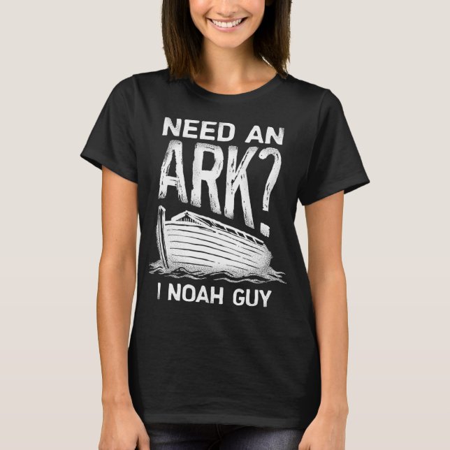 Camiseta Preciso de uma Arca I Noah Cara Engraçado Christia (Frente)