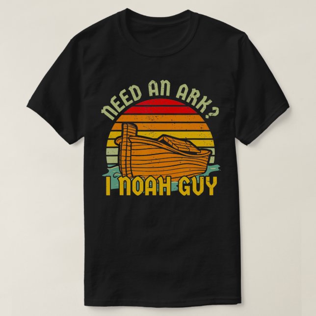 Camiseta Preciso de uma Arca I Noah Cara Jesus Christian Fa (Frente do Design)