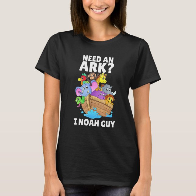 Camiseta Preciso De Uma Arca Para Crianças Caras Humor Cris (Frente)