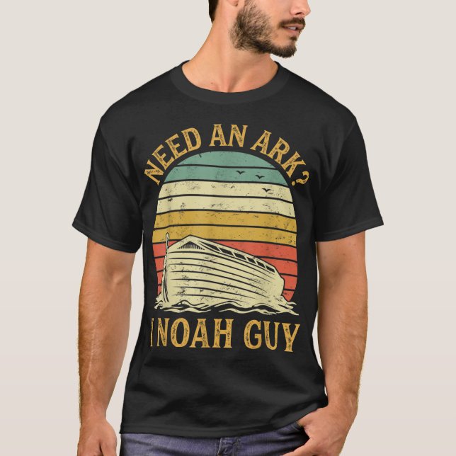 Camiseta Preciso De Uma Arca Para Noah Cara Engraçado Humor (Frente)