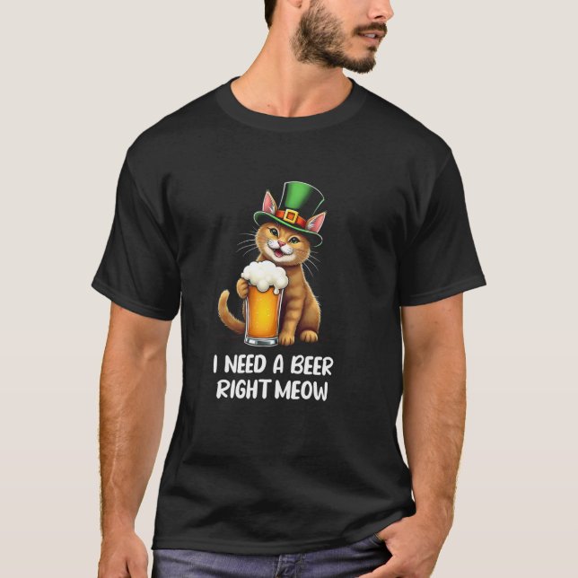 Camiseta Preciso de uma Cerveja Agora Mesmo  Gato Alegre Ce (Frente)