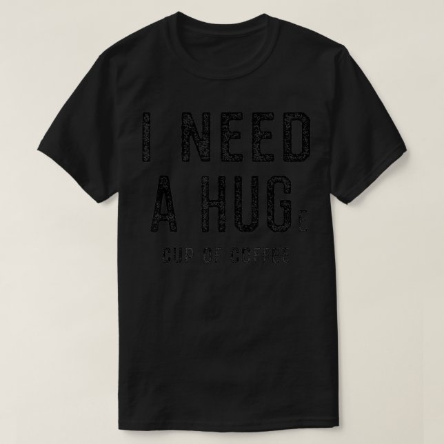 Camiseta Preciso de uma Xícara de café café e presentes M (Frente do Design)