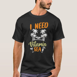Camiseta Preciso De Vitamina Sea Holidays Beach Graphic
