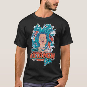 Camiseta Preciso De Vitamina Sea Ocean Onda De Peixe Koi Ve