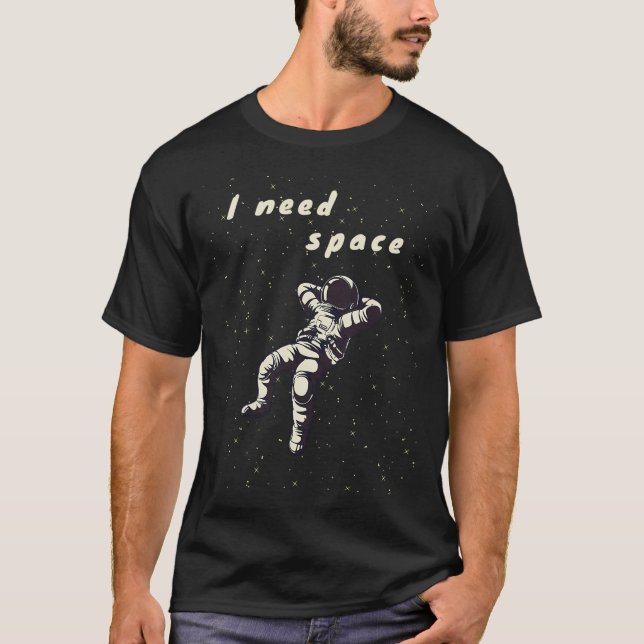 Camiseta Preciso do Design do Astronauta Espacial (Frente)