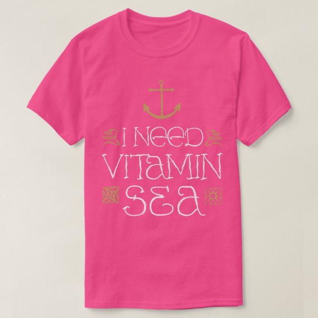 Camiseta Preciso do Mar de Vitamina por Tobe Fonseca (Frente do Design)