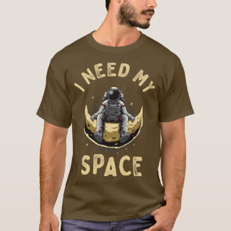 Camiseta Preciso Do Meu Astronauta Antisocial Engraçado No
