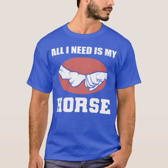 Camiseta Preciso do meu presente do Cavalo Jockeys (Frente)