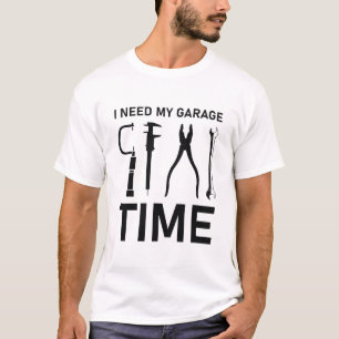 Camiseta Preciso Do Meu Tempo De Garagem - Mecânico