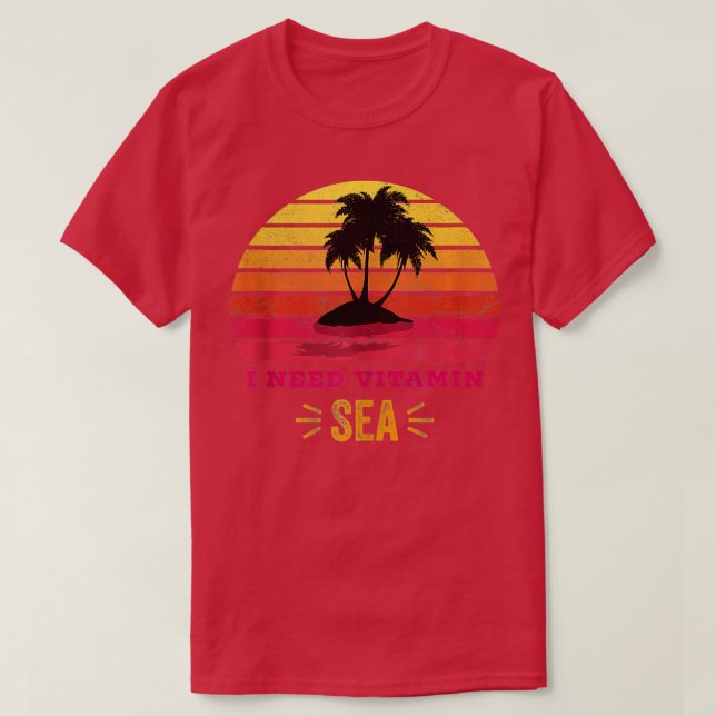Camiseta Preciso do Tanque de Tema da Praia do Mar Vitamin (Frente do Design)