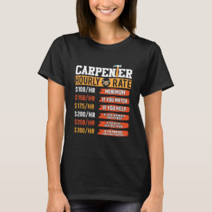 Camiseta Preço por Hora de Carpinteiro Dia dos Pais Carpint