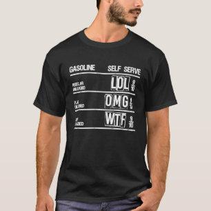 Camiseta Preços Altos de Gás LOL OMG WTF Preços de Petróle